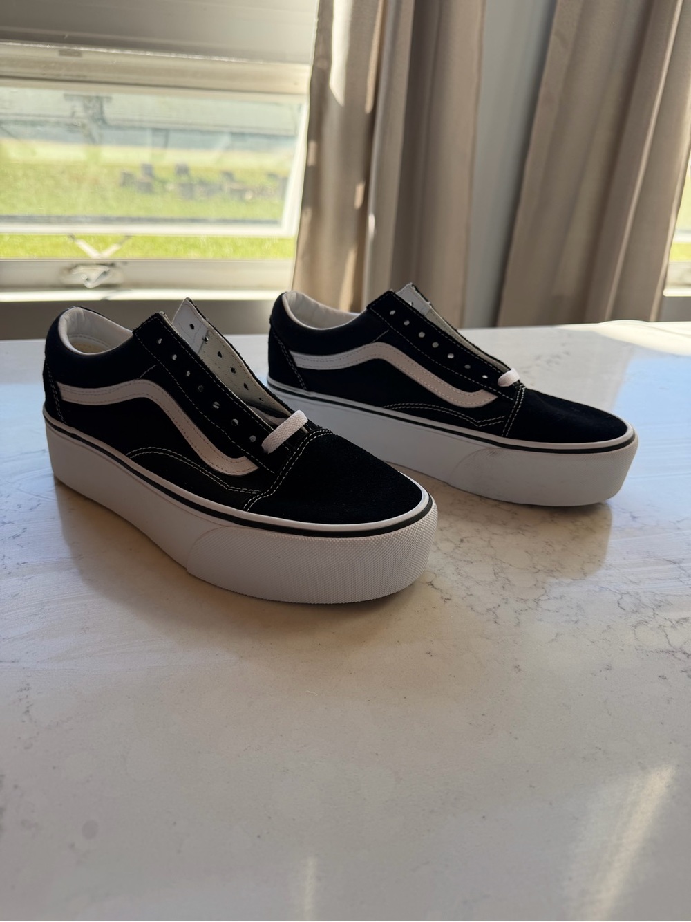 Vans Old Skool Platform Low-Top Sneakers - Womens 9 | Mens 7.5